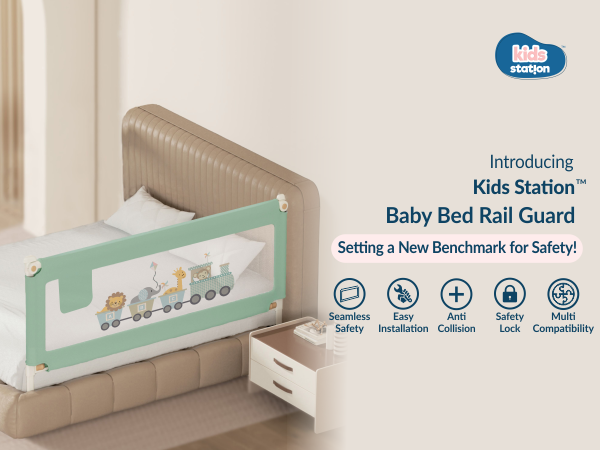 1-Side Foldable New Model Baby Bed Rail Guard