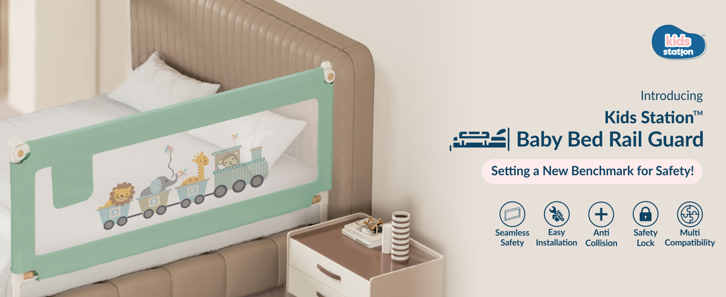 1-Side Foldable New Model Baby Bed Rail Guard