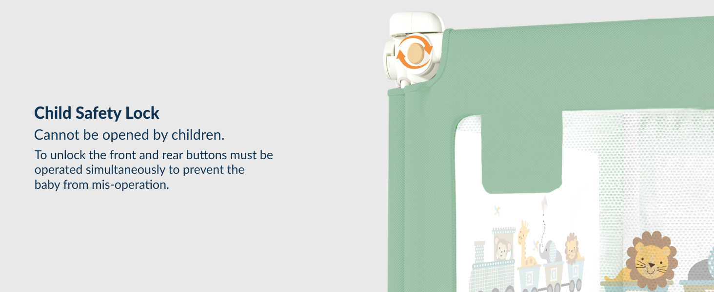 3-Side Foldable New Model Baby Bed Rail Guard