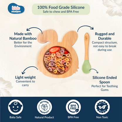 EcoBunny Bamboo Baby Tableware Set for Babies