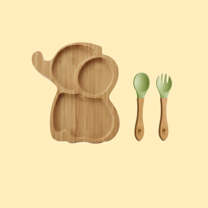 Elephant Eco Friendly Baby Bamboo Feeding Set