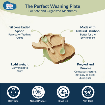 Elephant Eco Friendly Baby Bamboo Feeding Set