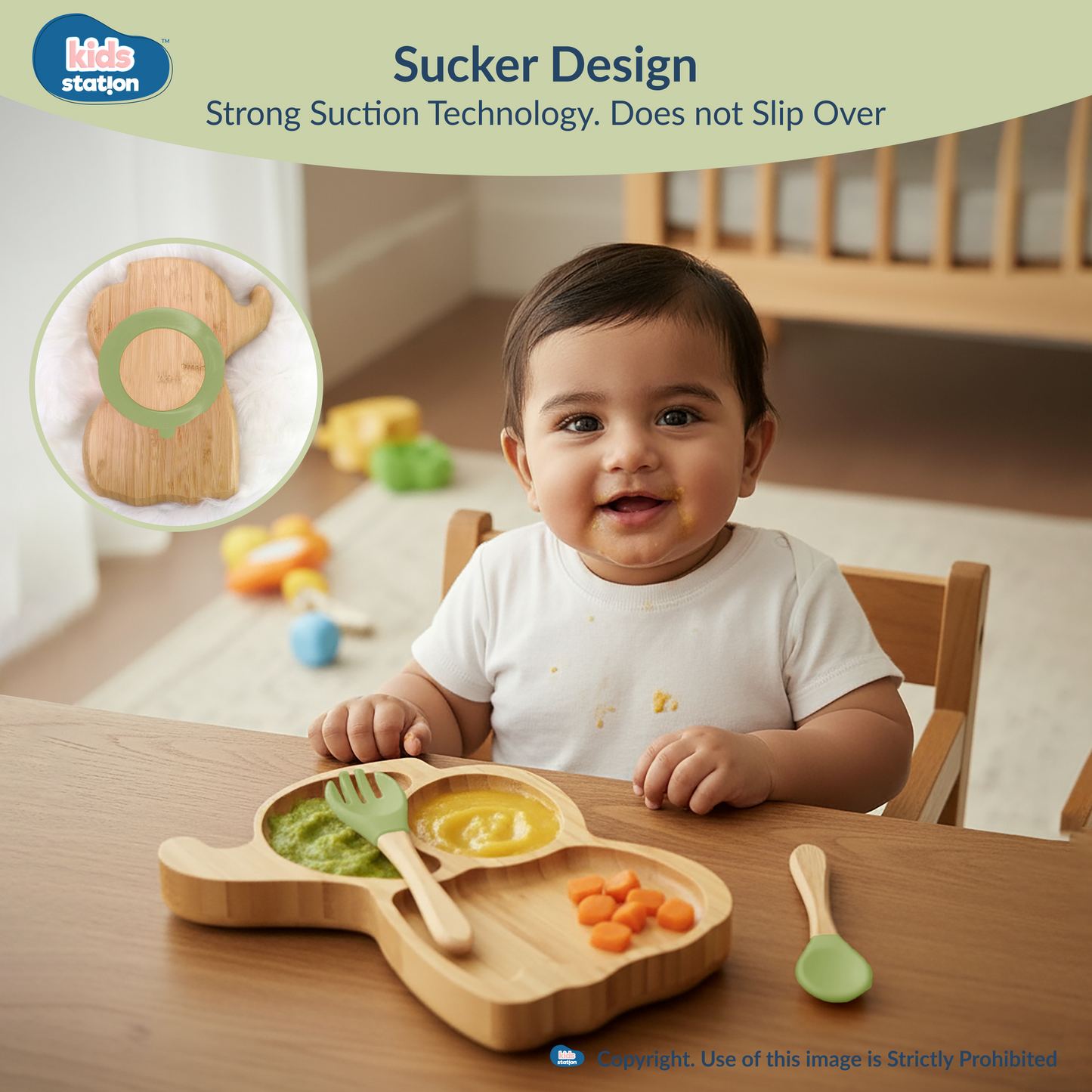 Elephant Eco Friendly Baby Bamboo Feeding Set