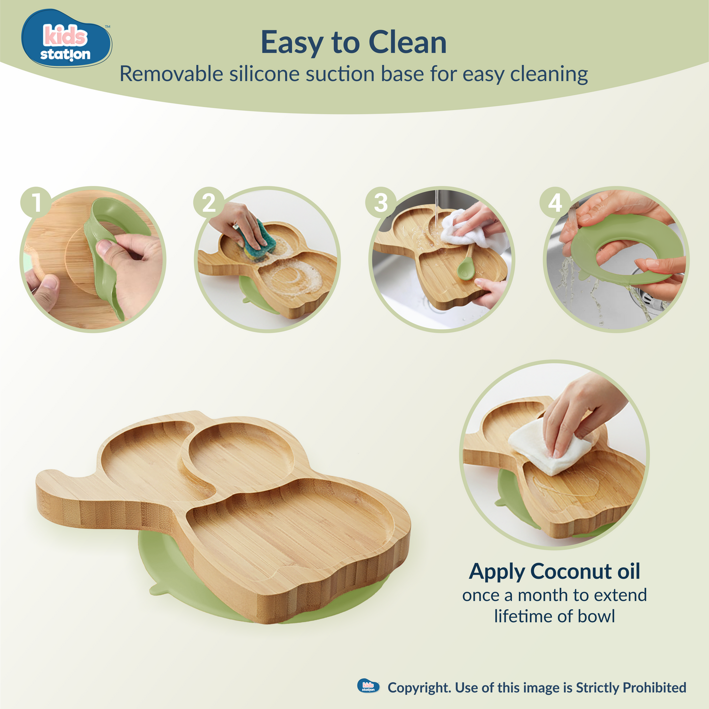 Elephant Eco Friendly Baby Bamboo Feeding Set