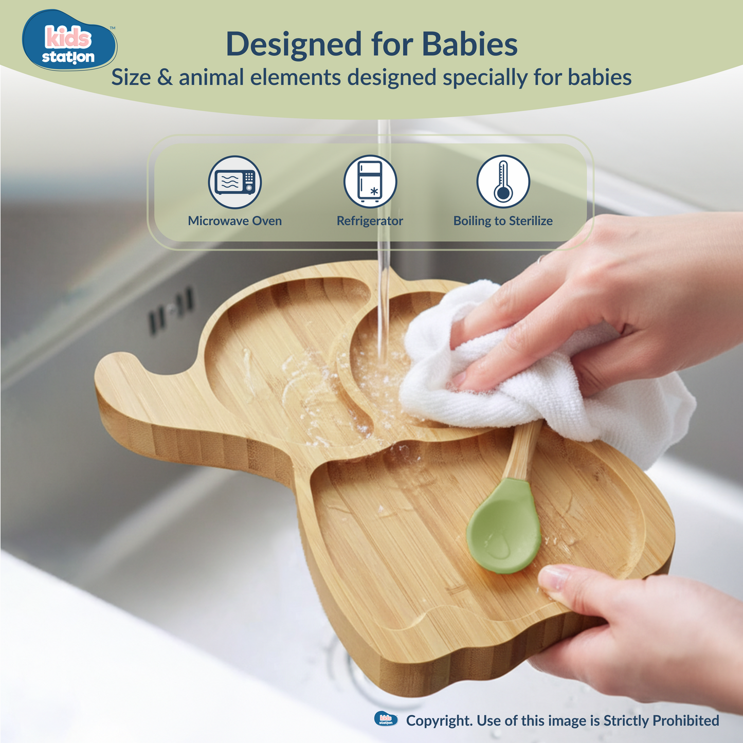 Elephant Eco Friendly Baby Bamboo Feeding Set
