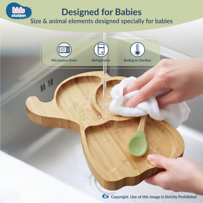Elephant Eco Friendly Baby Bamboo Feeding Set