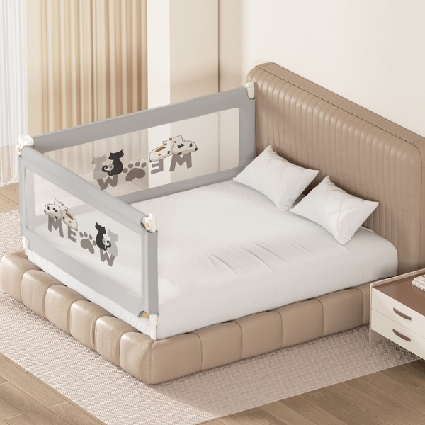 Kids Station Foldable & Portable Baby Bed Rail Guard – 2 Side Protection, Made in India, Patented Design