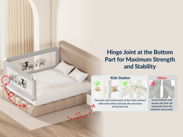 3-Side Foldable New Model Baby Bed Rail Guard