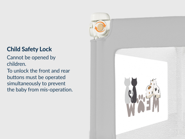 3-Side Foldable New Model Baby Bed Rail Guard