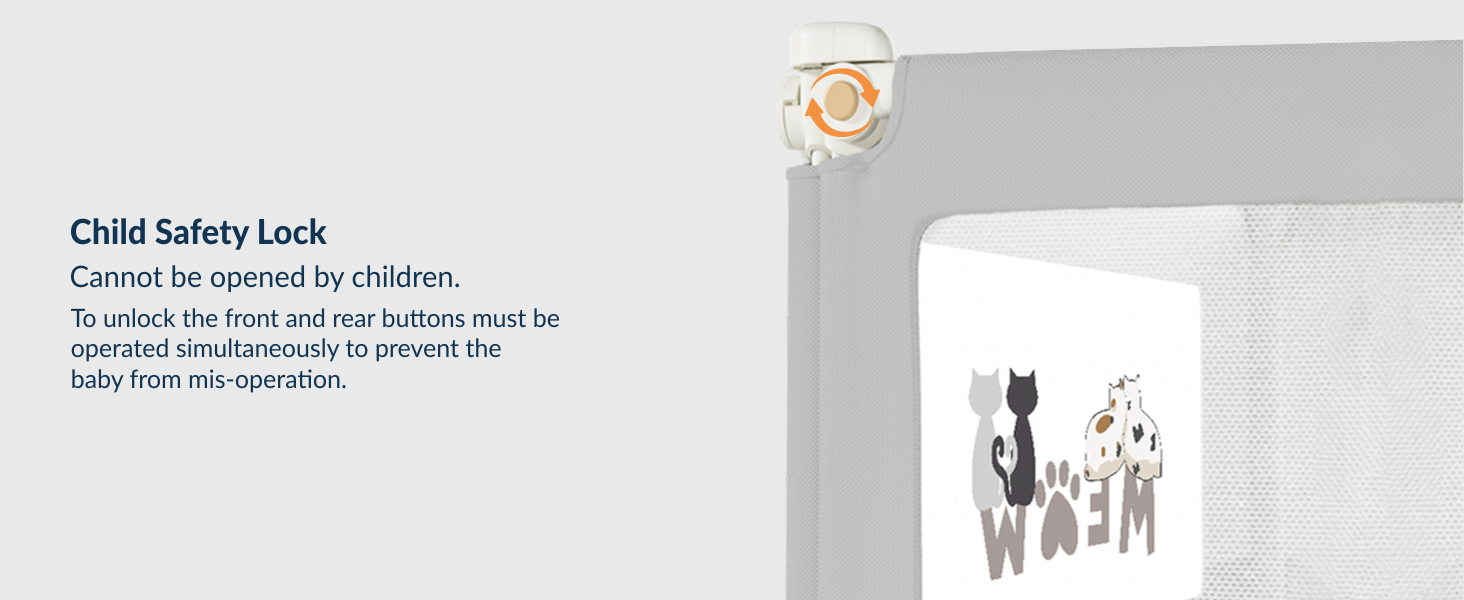 3-Side Foldable New Model Baby Bed Rail Guard