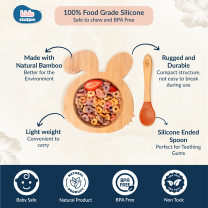 EcoBunny Bamboo Baby Tableware Set for Babies