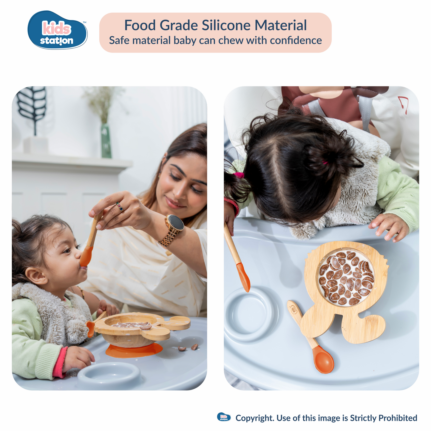 EcoBunny Bamboo Baby Tableware Set for Babies