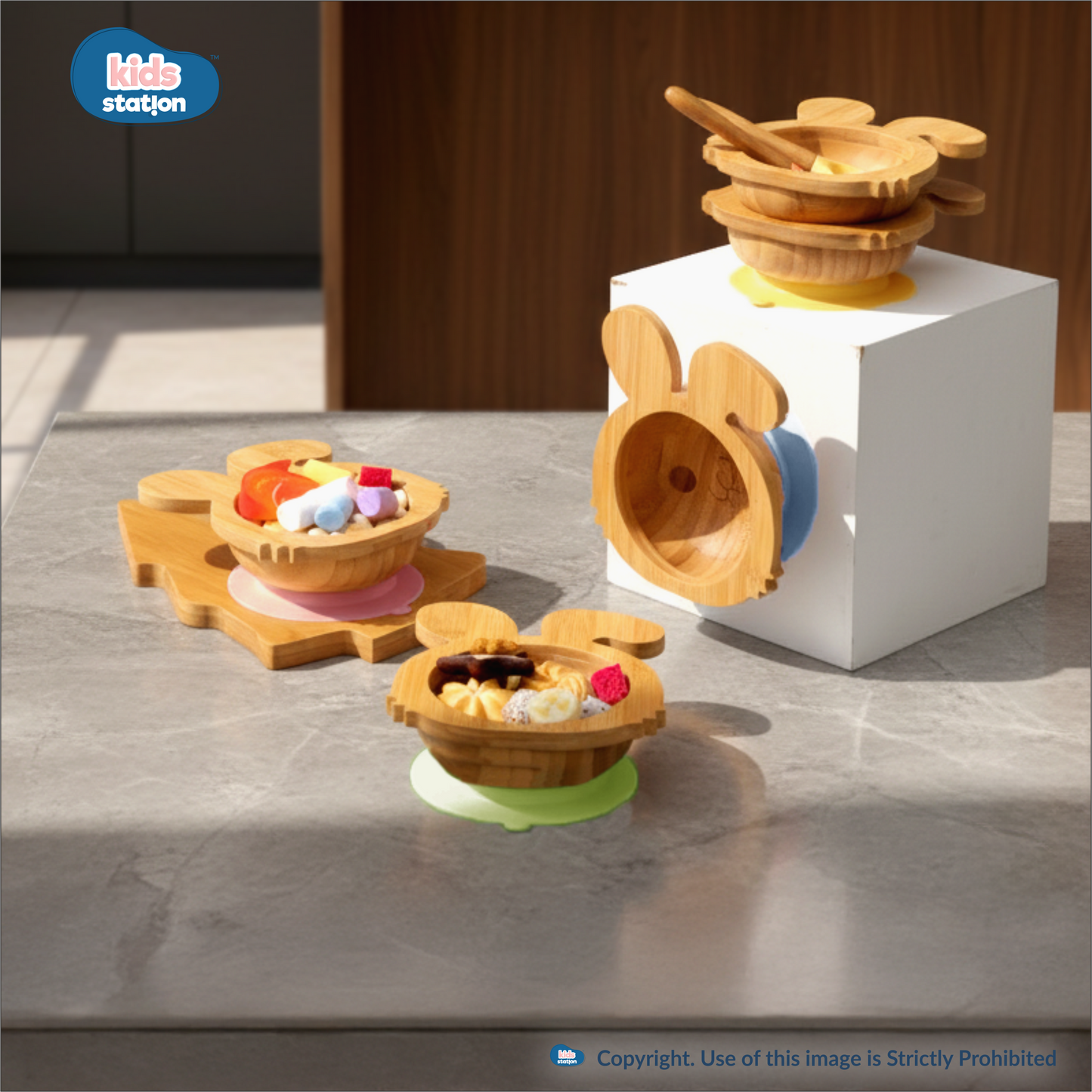 EcoBunny Bamboo Baby Tableware Set for Babies