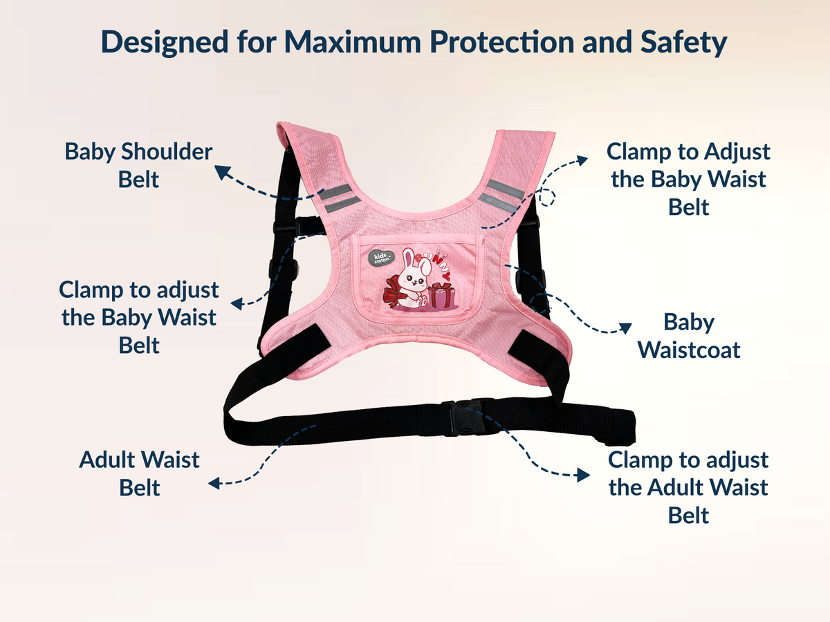 Two-Wheeler Safety Belt for Kids Protection