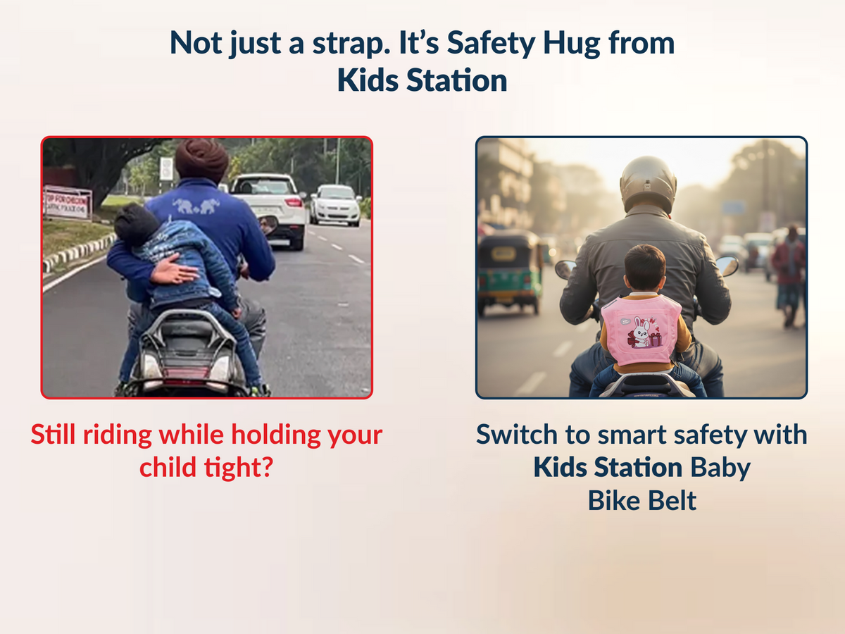 Two-Wheeler Safety Belt for Kids Protection