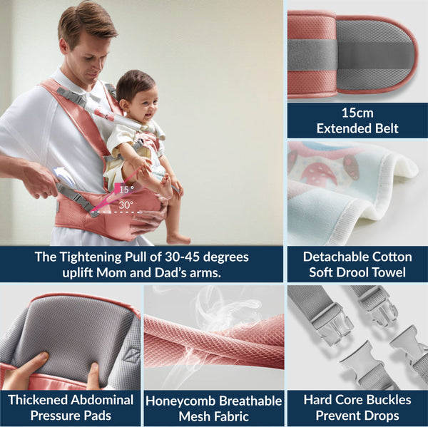Kids Station Ergo Baby 4-in-1 Cotton Baby Carrier for New-born to Toddler