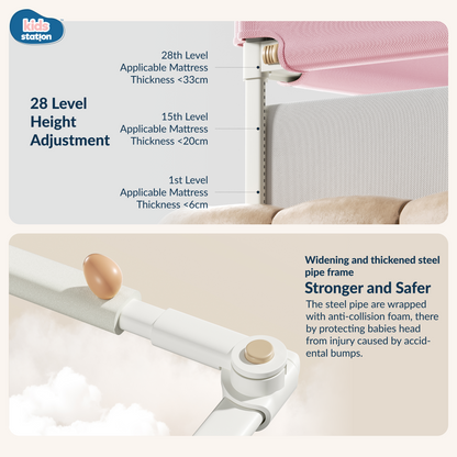 1-Side Foldable New Model Baby Bed Rail Guard