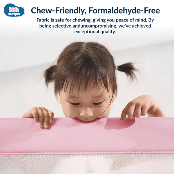 Kids Station 1-Side Foldable Baby Bed Rail Guard | Portable, Patented – Made in India