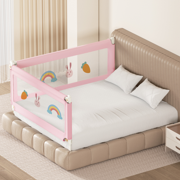 Kids Station Foldable & Portable Baby Bed Rail Guard – 2 Side Protection, Made in India, Patented Design