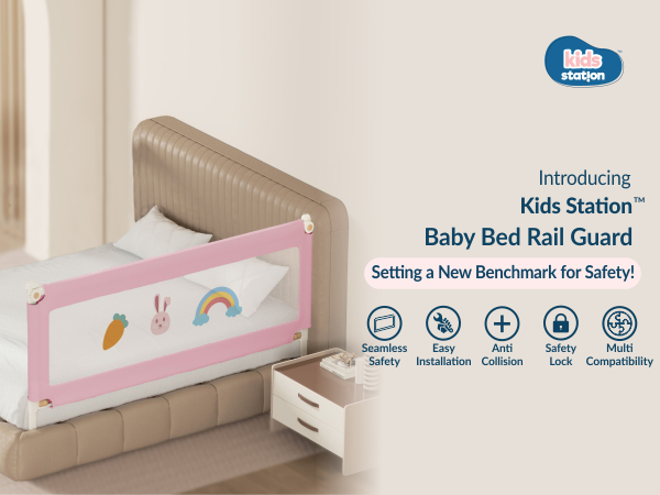 1-Side Foldable New Model Baby Bed Rail Guard