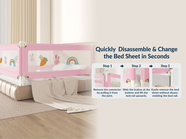3-Side Foldable New Model Baby Bed Rail Guard