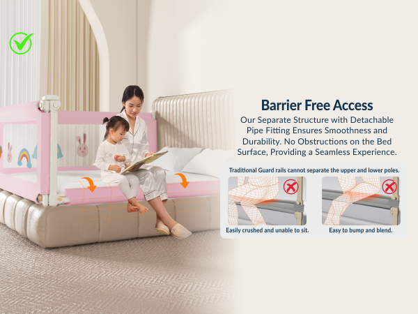 3-Side Foldable New Model Baby Bed Rail Guard