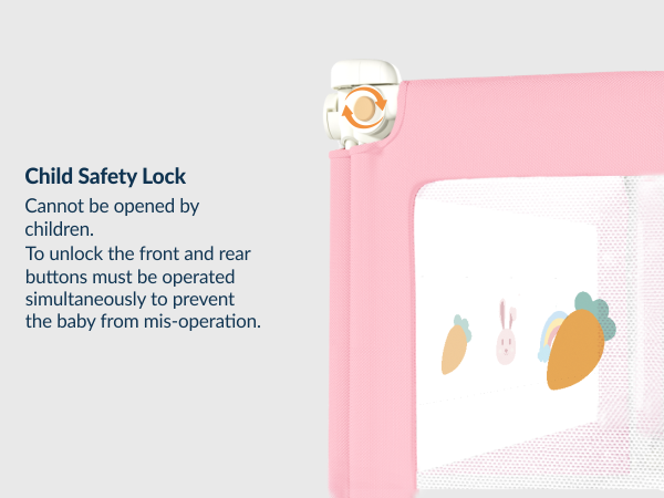 3-Side Foldable New Model Baby Bed Rail Guard