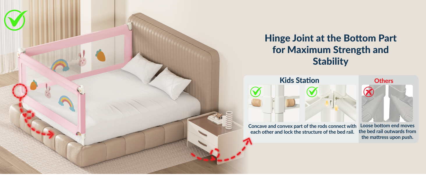 3-Side Foldable New Model Baby Bed Rail Guard