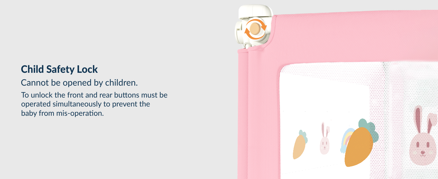 3-Side Foldable New Model Baby Bed Rail Guard