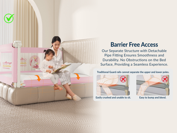 3-Side Foldable New Model Baby Bed Rail Guard