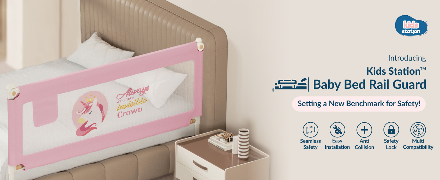 1-Side Foldable New Model Baby Bed Rail Guard