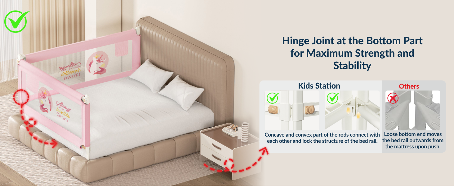 3-Side Foldable New Model Baby Bed Rail Guard