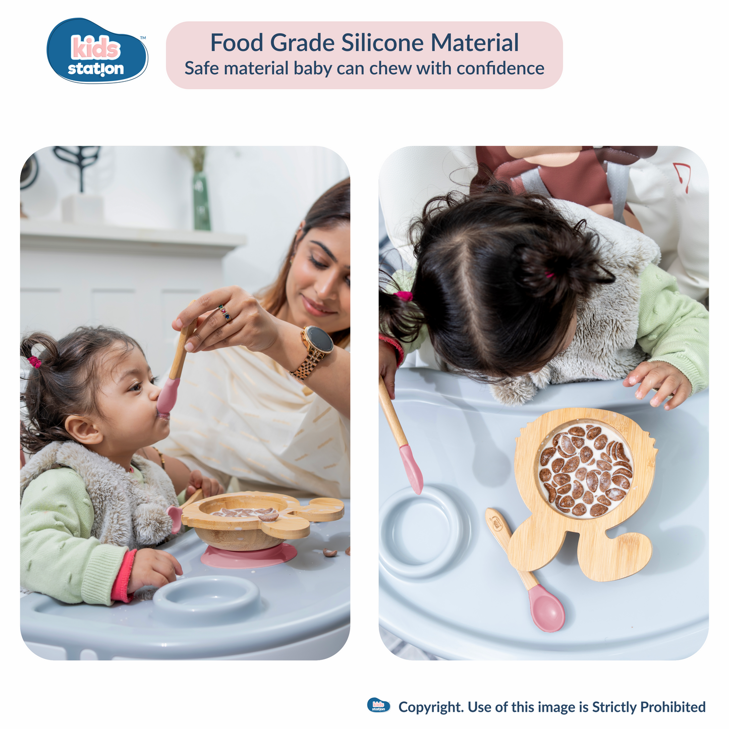 EcoBunny Bamboo Baby Tableware Set for Babies