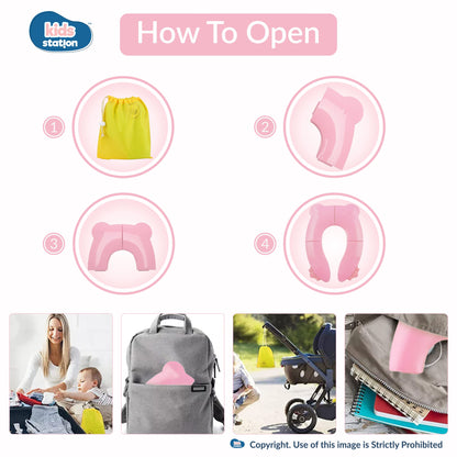 Foldable Frog-Shaped Potty Seat for Babies