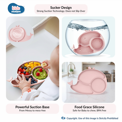 8-in-1 Whale Silicone Feeding Set for Babies