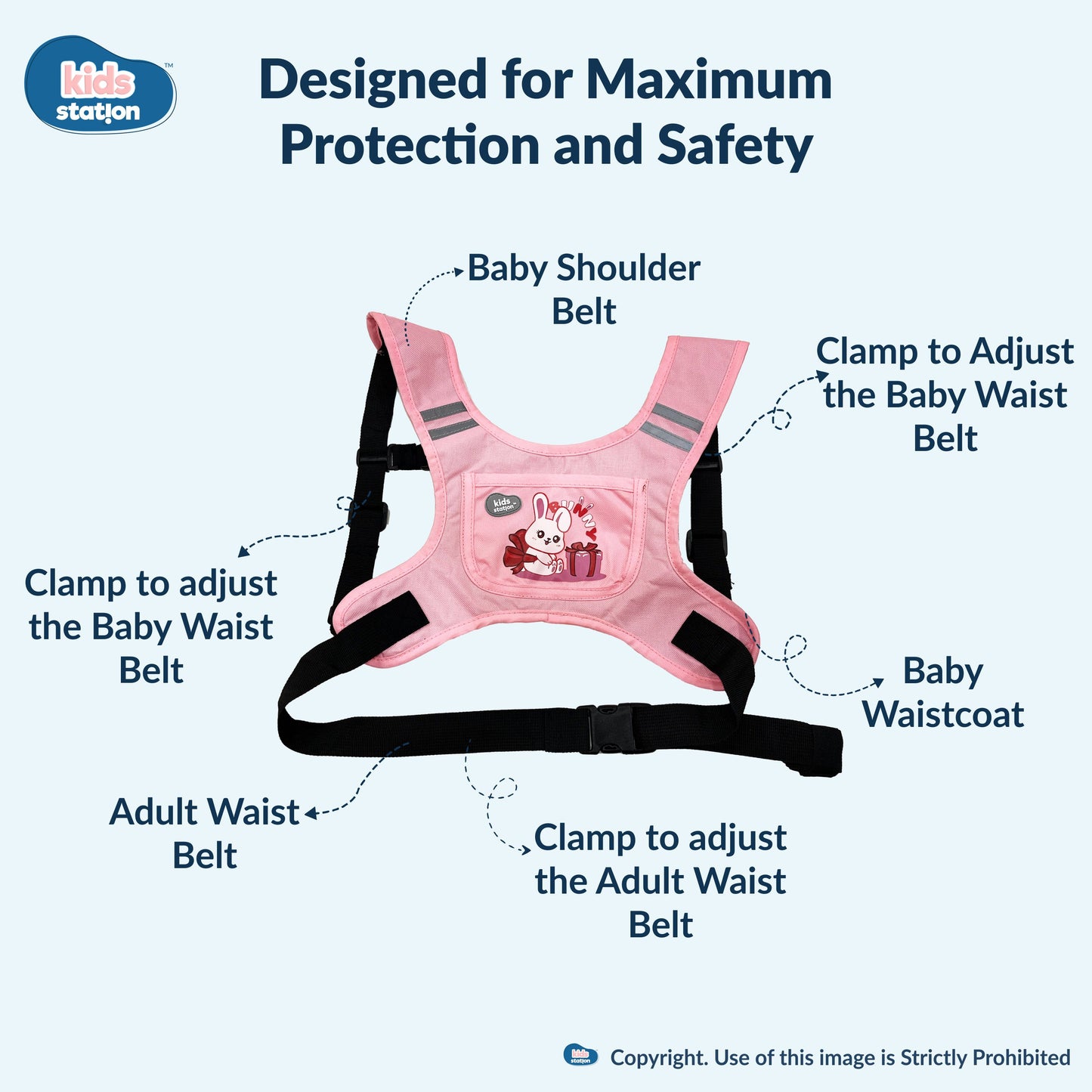 Two-Wheeler Safety Belt for Kids