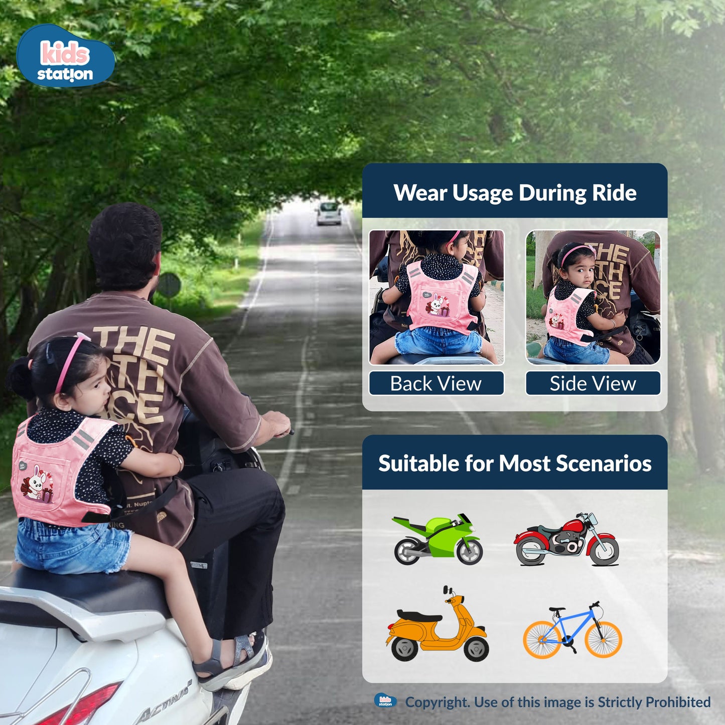 Two-Wheeler Safety Belt for Kids