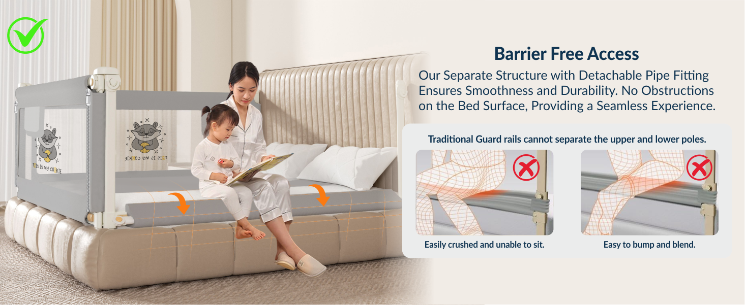 1 - side PREMIUM Bed Rail for New Model