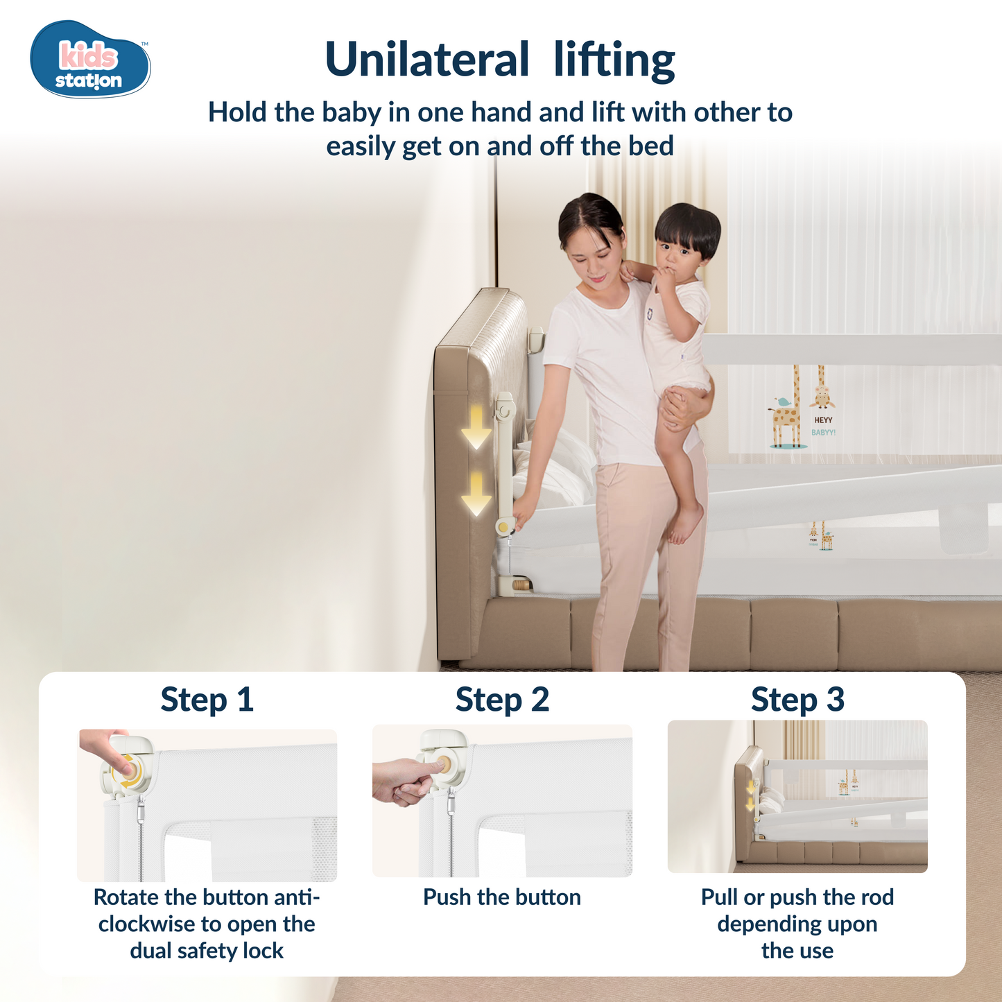 3 - side PREMIUM Bed Rail for New Model