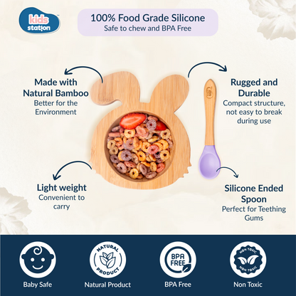 EcoBunny Bamboo Baby Tableware Set for Babies