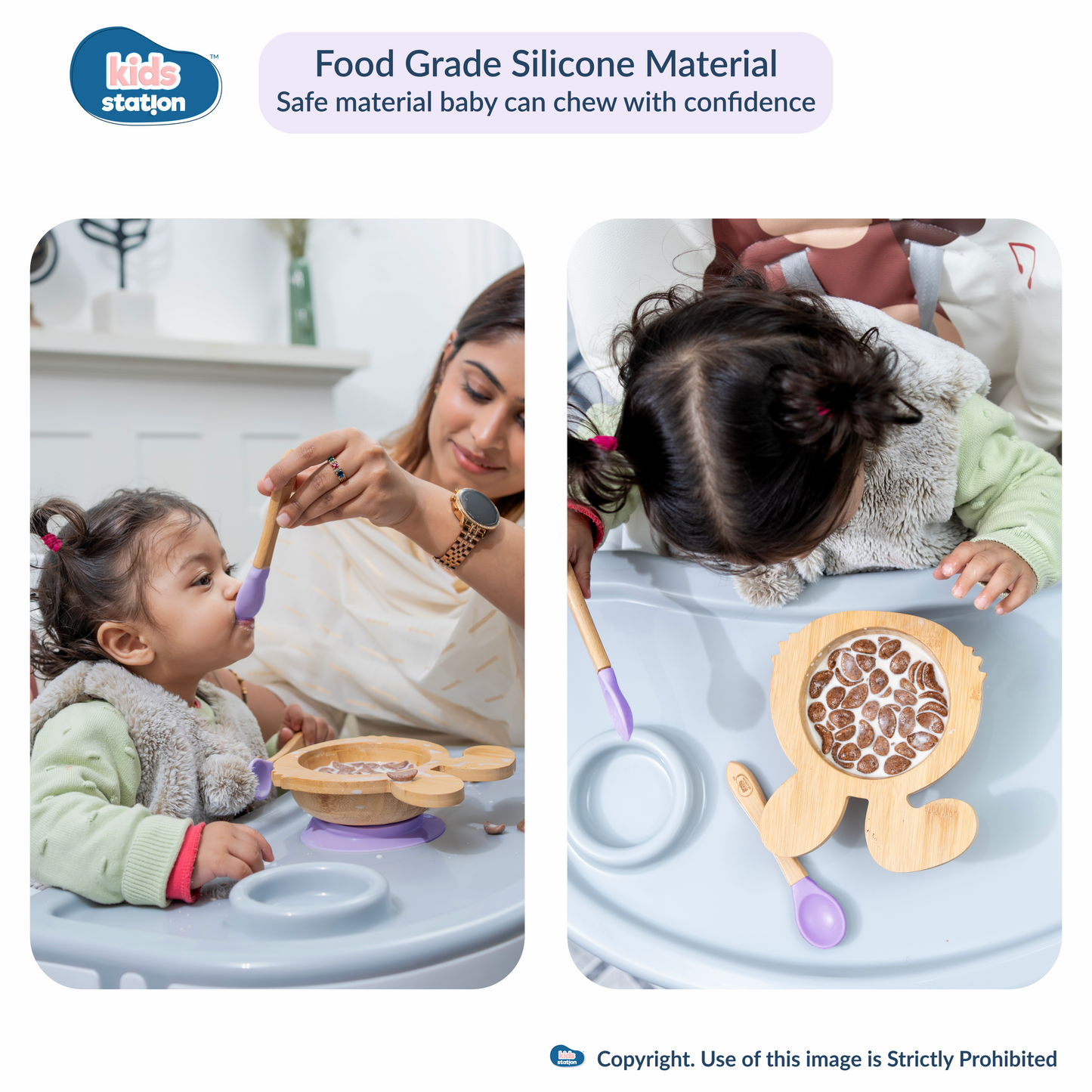 EcoBunny Bamboo Baby Tableware Set for Babies